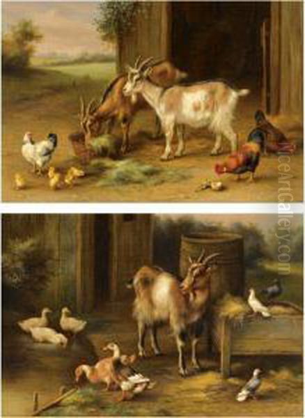 Pair Of Farmyard Scenes - view 1
