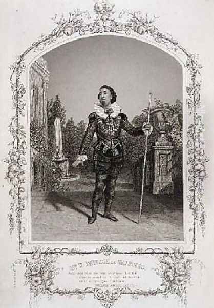 Mr W Davidge as Malvolio Act III Scene 4 of Twelfth Night from a daguerreotype by the Meade Brothers of New York - view 1
