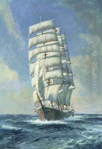 Unnamed clipper ship by Claude Marks