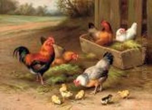 Farmyard Chickens by Edgar Hunt