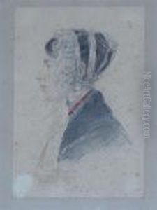Portrait Of Mrs J.h.maw, With Family Journal, Etc by William Henry Hunt