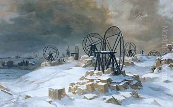 Pits at Gentilly in the Snow 1879 - view 1