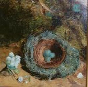 Still Life With A Robin's Nest by William Henry Hunt