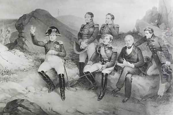 Emperor Napoleon I 1769-1821 Dictating his Memoirs to Emmanuel Las Cases 1766-1842 on St Helena 1860 - view 1