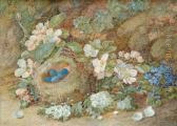 'a Bird'snest And Wild Roses On A Mossy Bank' - view 1