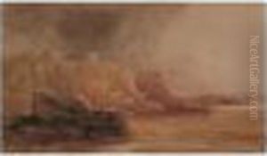 View On The Coast At Folkestone by William Henry Hunt