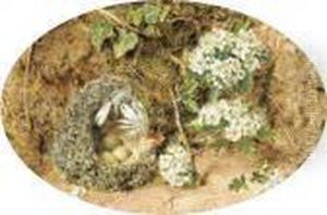 Still-life With Birds Nest And Hawthorne On A Mossy Bank by William Henry Hunt