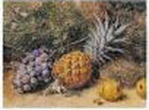 Still-life Of Grapes, A Pineapple And Pears by William Henry Hunt