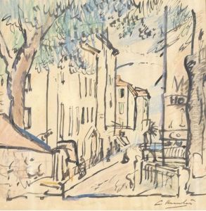 Street In Provence by George Leslie Hunter