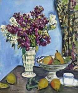 The White Vase With Stocks