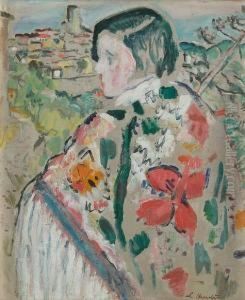 The Belle, St Paul De Vence by George Leslie Hunter
