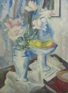 Still Life Of Roses by George Leslie Hunter