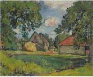 The Mill Dam, Fife by George Leslie Hunter