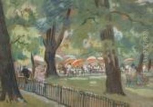 A Parkland Caf by George Leslie Hunter