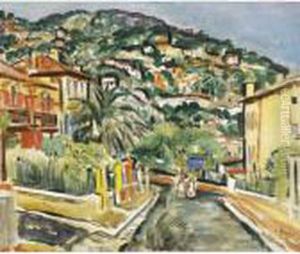 Street Scene, Vence by George Leslie Hunter