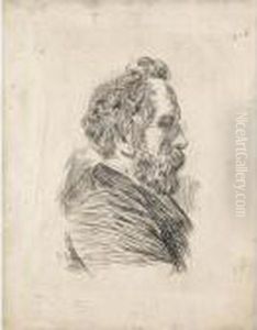 Portrait Of Francis Brett Harte by George Leslie Hunter