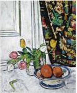 Still Life With Tulips And Oranges