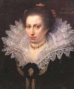 Portrait of a Lady Wearing a High Lace Collar 1602