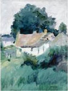 Cottages In Fife by George Leslie Hunter