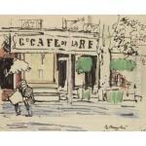 The Morning News, Cafe A Vence by George Leslie Hunter