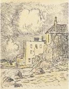 The Breakwater, Lower Largo by George Leslie Hunter