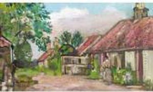 Fife Cottages by George Leslie Hunter
