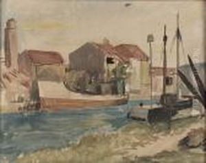 A Puffer (possibly Port Dundas) by George Leslie Hunter