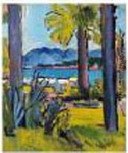 A View In The Cote De Azur, Circa 1920 by George Leslie Hunter