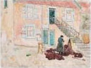 Mending The Nets At Largo, Fife Mending The Nets At Largo, Fife