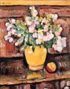 Still Life With Yellow Vase by George Leslie Hunter