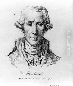 Portrait of Liugi Boccherini 1743-1805 Italian composer drawn from the original bust by Etienne Mazas