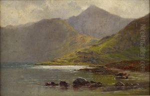 Mists Lifting Over A Highland Loch by Louis Bosworth Hurt