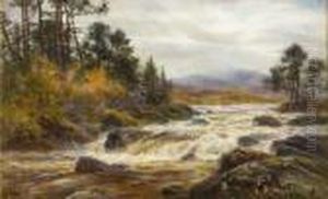 A River In Spate by Louis Bosworth Hurt
