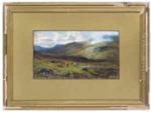 A Sketch On The Moorland, Killin, Perthshire, Scotland by Louis Bosworth Hurt