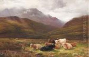 Pasture In Glen Falloch Perthshire by Louis Bosworth Hurt