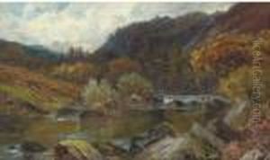 The Wooded River Valley by Louis Bosworth Hurt