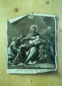 Trompe lOeil with Pieta by Johann Minck