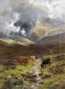 Hills Of Ross Shire, Glen Torridon by Louis Bosworth Hurt