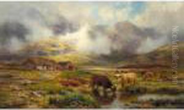Highland Cattle In A Landscape - view 1