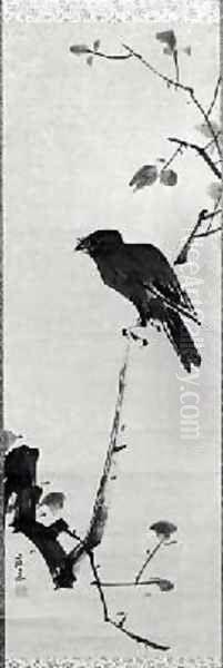 Crow on a Branch - view 1