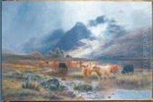 Loch Lubnaig And Ben Vane, Strathyre by Louis Bosworth Hurt