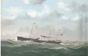 The Queen hove-to in mid-Atlantic to pick up a man overboard