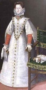 Portrait of a lady said to be Polyxena Pernstein 1566-1642 1590 by Roland De Mois