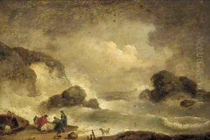 Fisherfolk on a beach by George Morland
