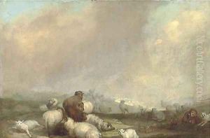 The lazy sherpherd by George Morland