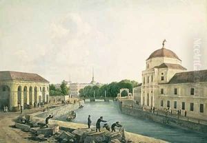 View of the Moika River by the Imperial Stables 1809 by Andrei Yefimovich Martynov