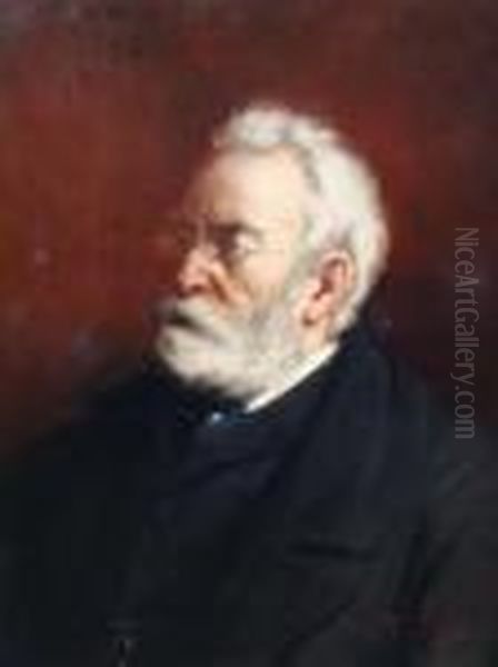 Portrait Of A Seated Bearded Gentleman Wearing Glasses - view 1