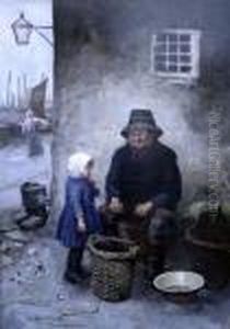 Old Fisherman And A Child by Robert Gemmell Hutchison
