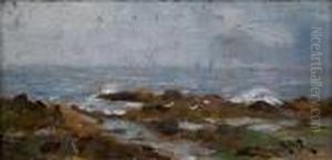 On The Shore At Port Seton by Robert Gemmell Hutchison