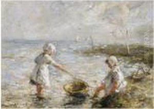Paddling In The Shallows by Robert Gemmell Hutchison